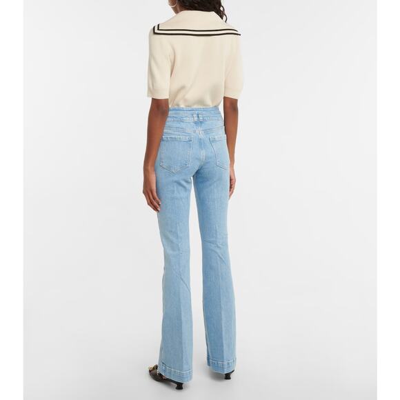 FRAME Double Button Flare Jeans Light Wash – Size 33 NWT - Picture 3 of 8